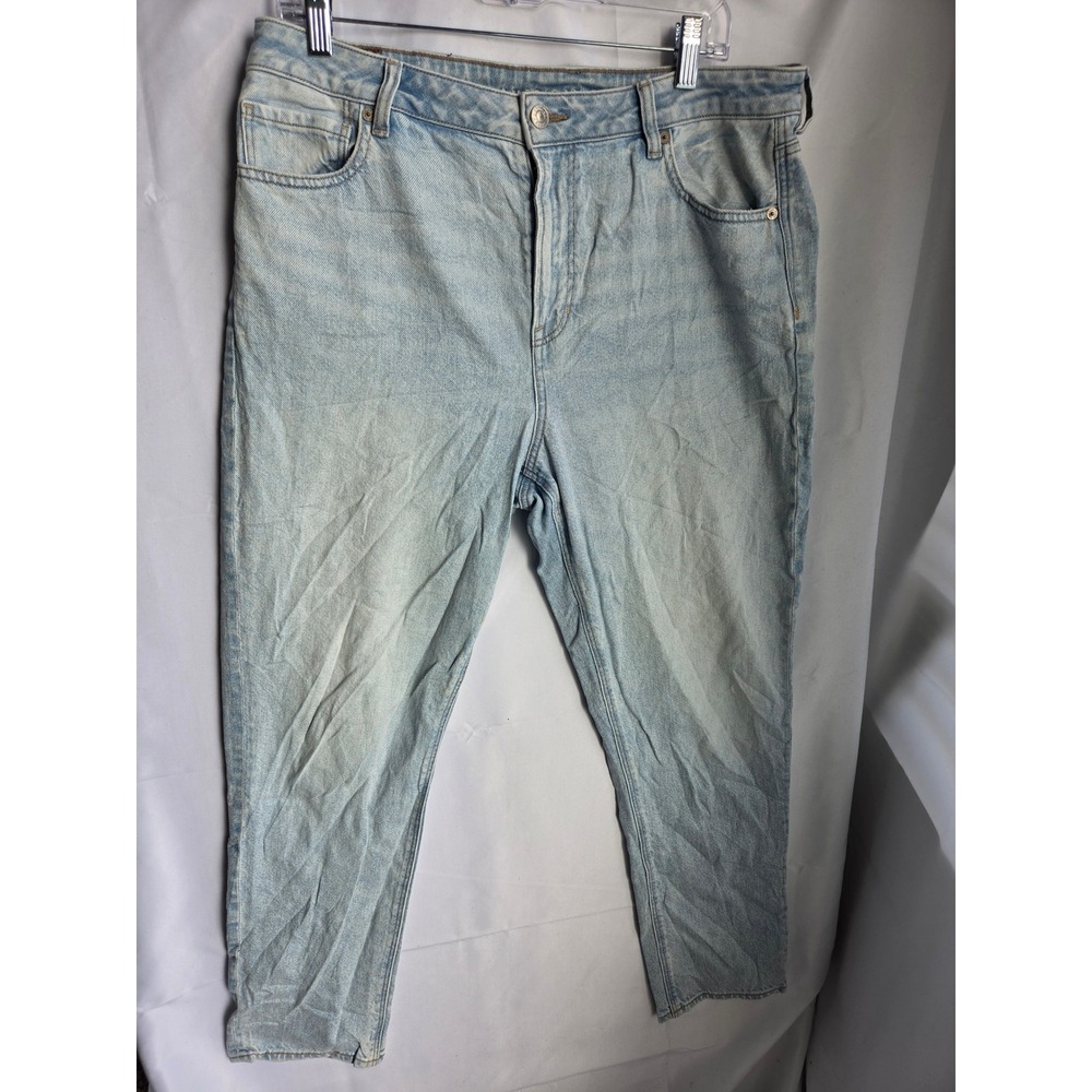 American Eagle Mom Jean Jeans Womens Blue Light Wash Relaxed High Tapered